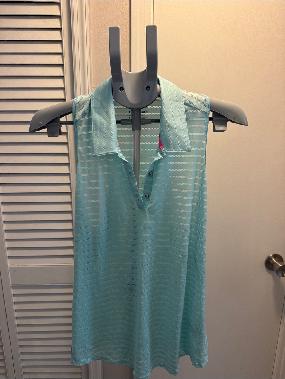 adidas Light Aqua Sleeveless golf Polo